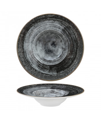 Napoli Black Round Pastabowl Ø Cm 27,5 Interno Ø Cm 14,5 Saturnia Digital Print Confezione Da 6