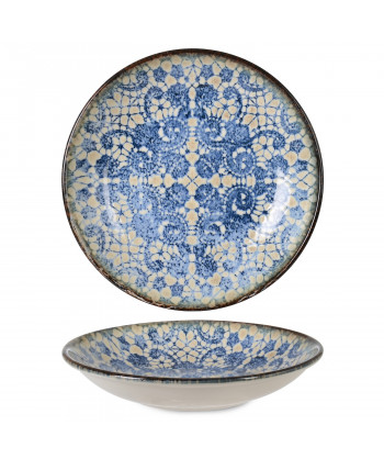 Bluet Piatto Fondo Ø Cm 28 Premium Fine China Digital Print Rinart Porcelai Confezione Da 6